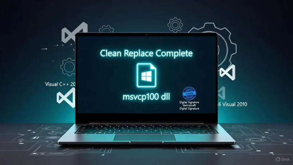Clean method for replacing msvcp100 dll
